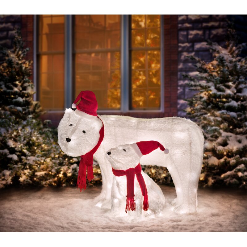 Lighted Polar Bear Display
