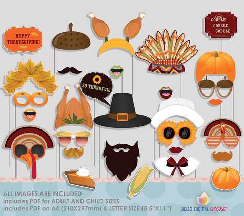 Thanksgiving Photobooth Props
